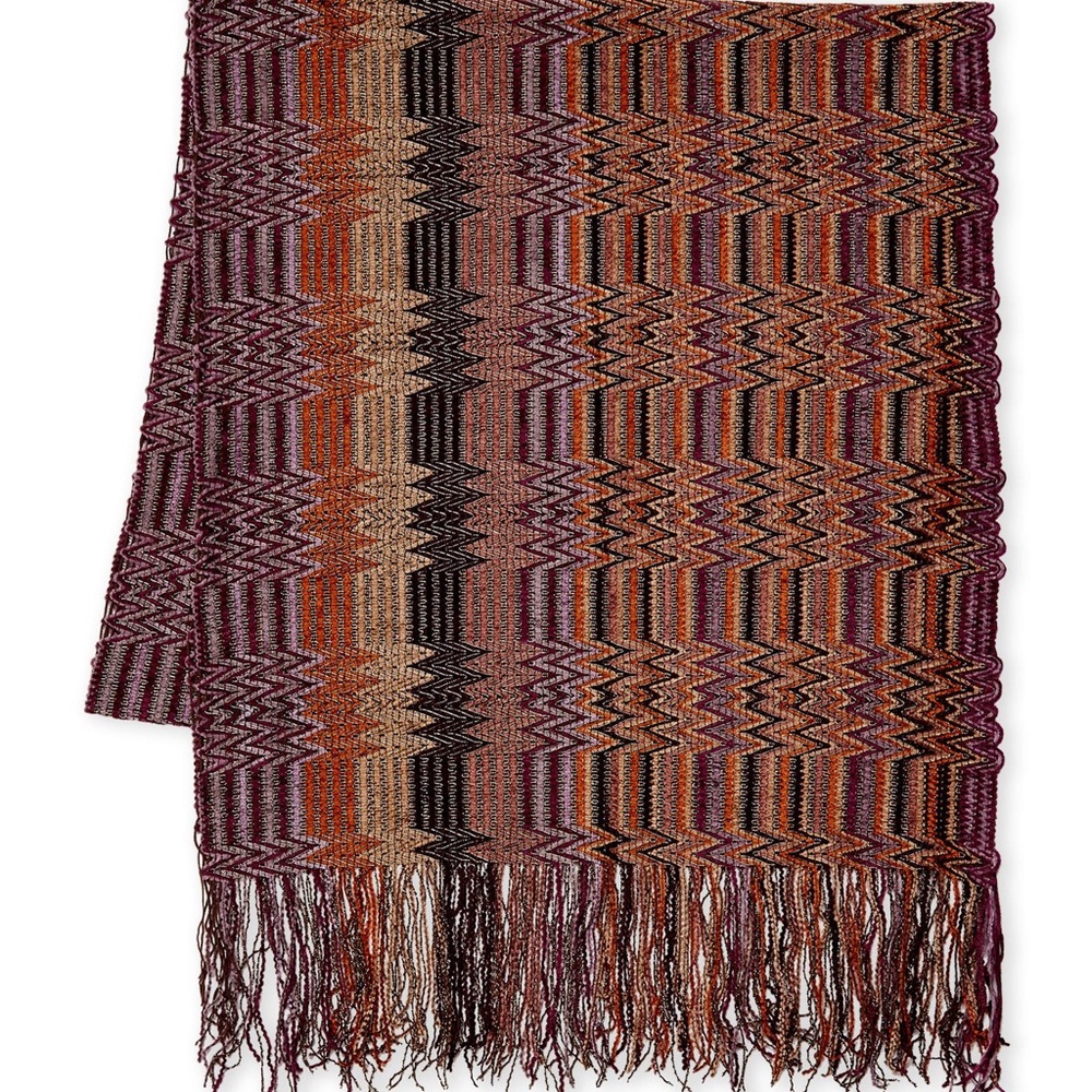 MISSONI • Chenille Lurex Scarf Multi Color